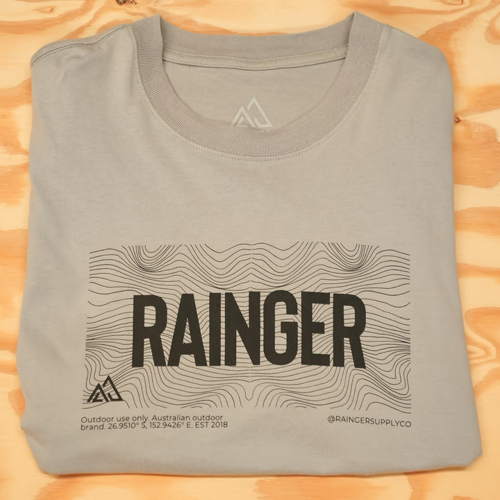 Rainger Topo Box Tee | Heavyweight 240GSM Cotton fit and detail