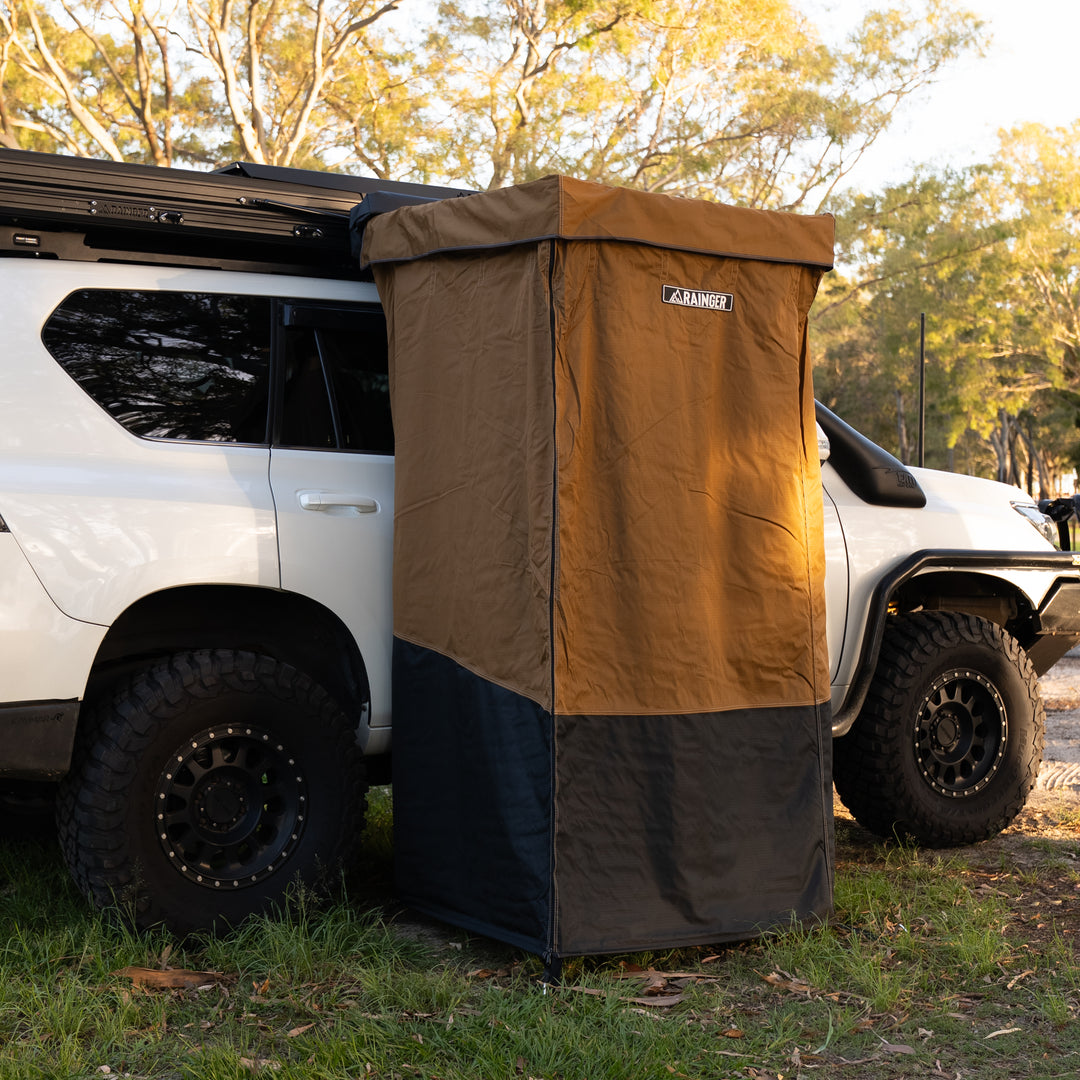 Rainger Duo Shower Ensuite Tent – Freestanding With Roof detail view