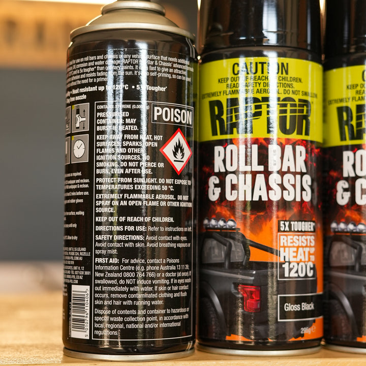 Raptor Roll Bar &amp; Chassis Paint — 295g High-Temp Aerosol