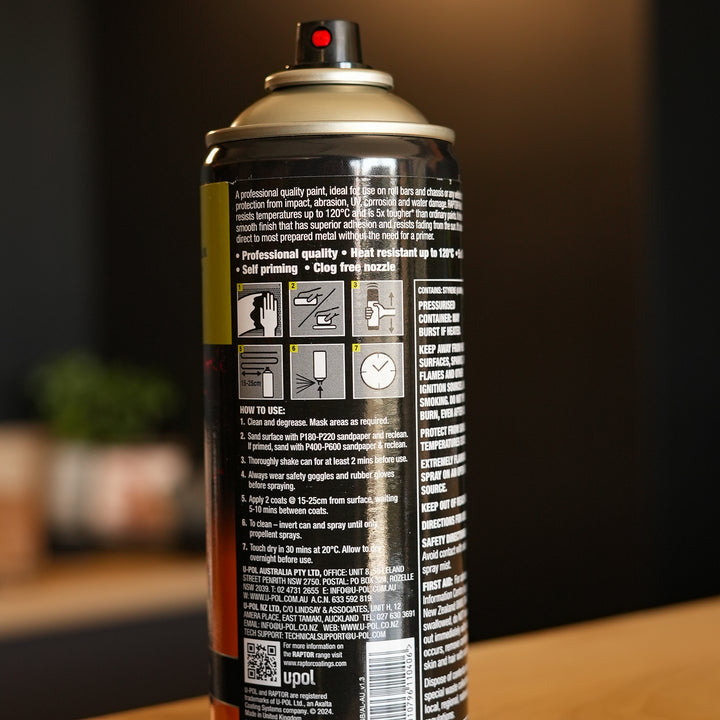 Raptor Roll Bar &amp; Chassis Paint — 295g High-Temp Aerosol