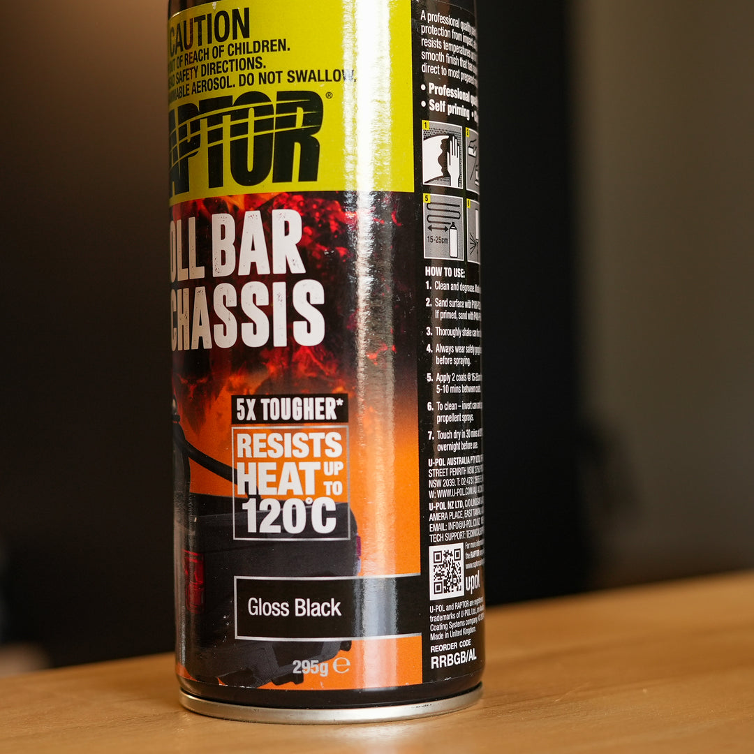 Raptor Roll Bar &amp; Chassis Paint — 295g High-Temp Aerosol