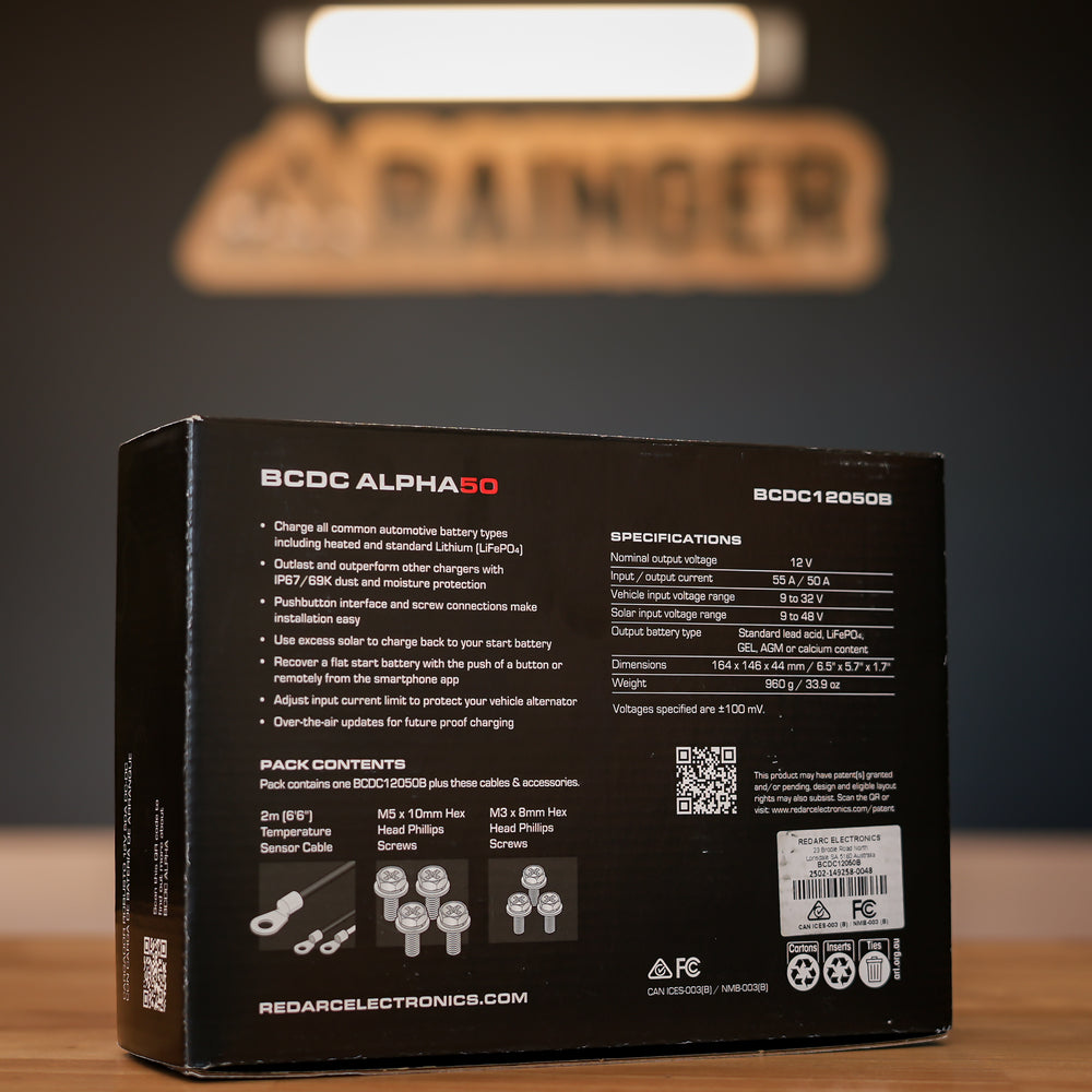 Redarc Alpha 50 BCDC Charger – BCDC12050B – Regulate Your Solar – Suits Dual Battery and Lithium alternative view