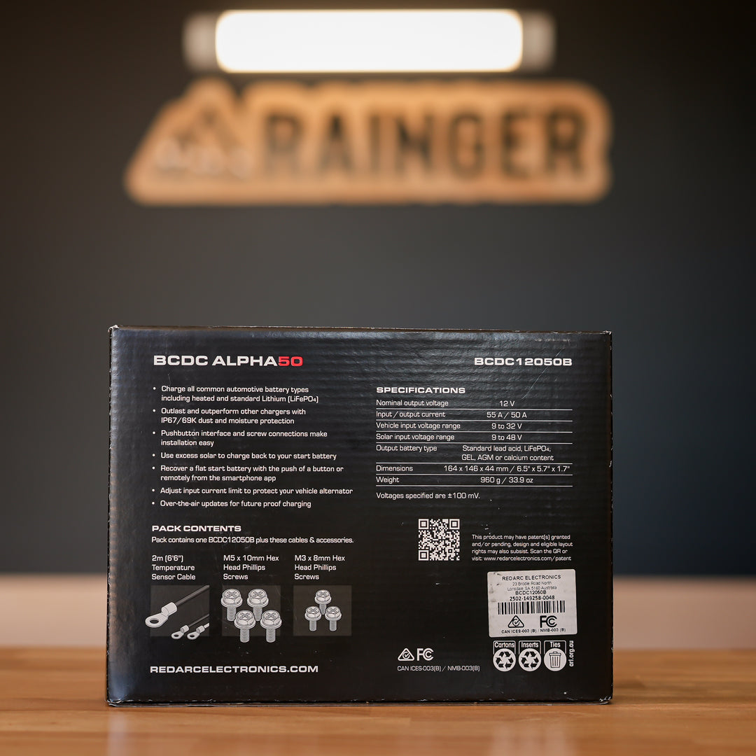 Redarc Alpha 50 BCDC Charger – BCDC12050B – Regulate Your Solar – Suits Dual Battery and Lithium detail view