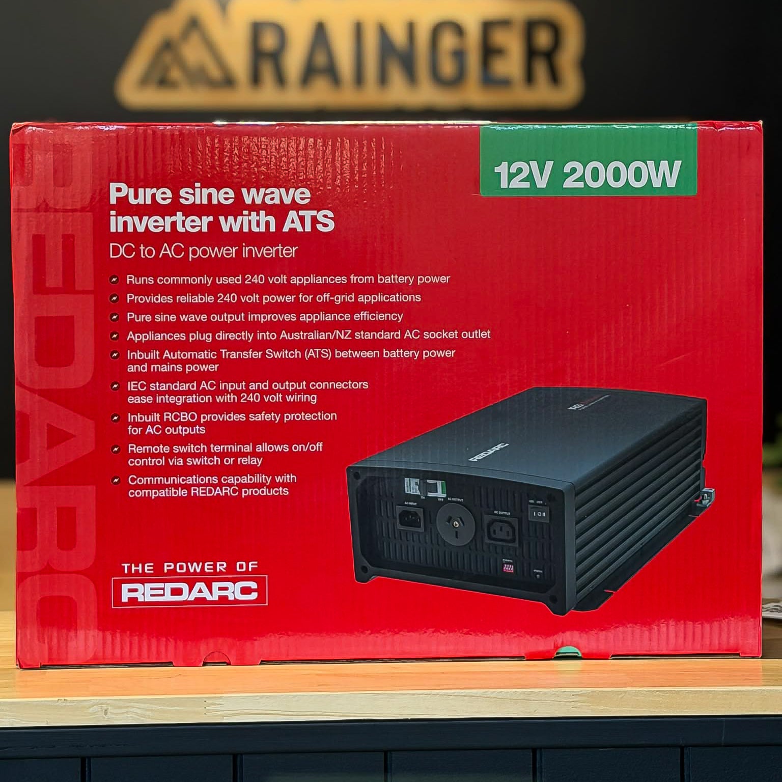 REDARC 2000W 12V RS3 Pure Sine Wave Inverter with ATS - R-12-2000RS3