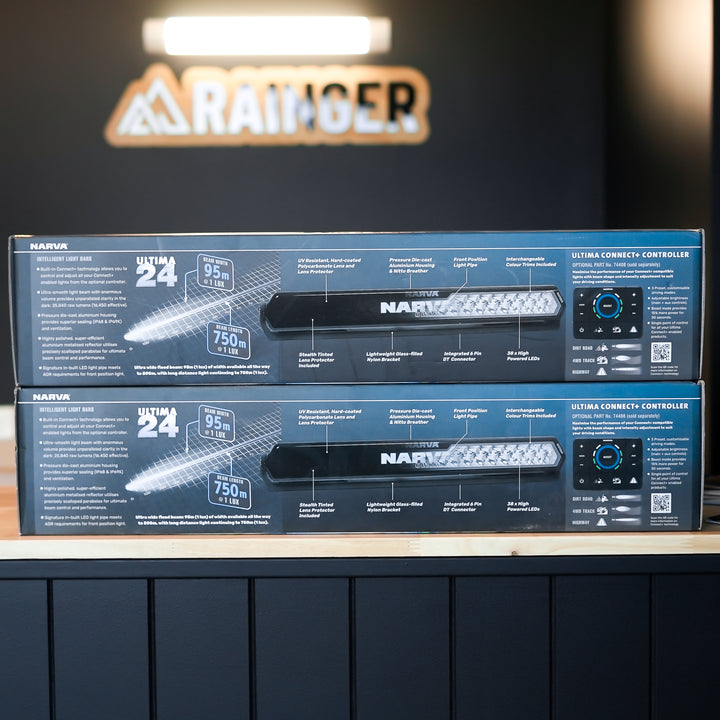 Narva – Single Ultima 24" LED Light Bar (Black Kit) – Ultra Wide Flood (71725BK