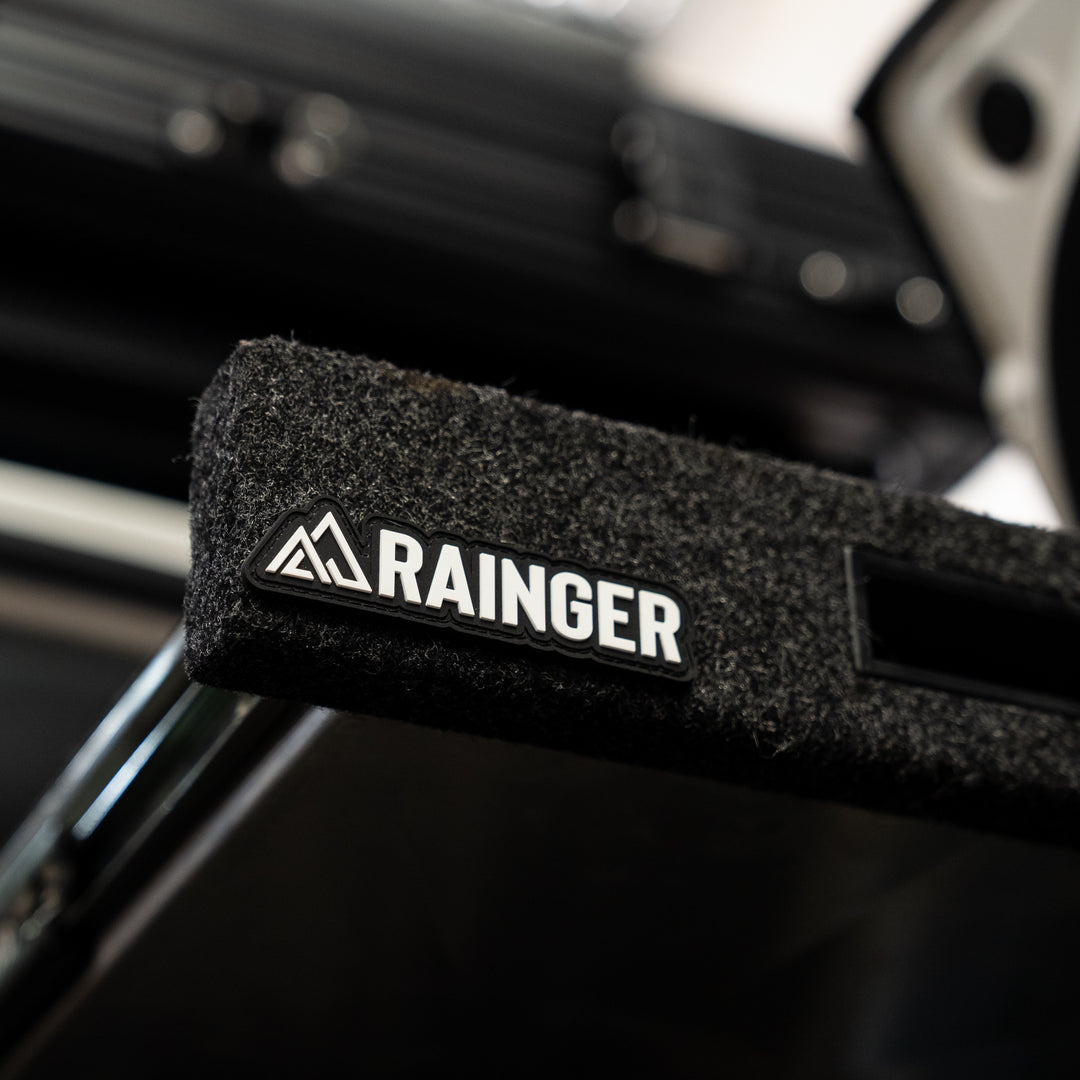 Rainger Premium 3D Velcro-Backed Rubber Logo Patch (110mm x 20mm) detail view