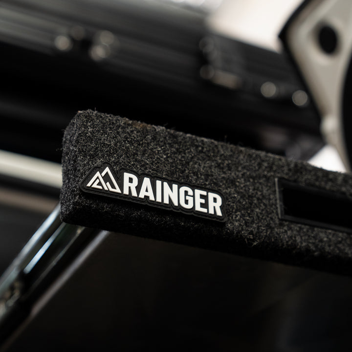 Rainger Premium 3D Velcro-Backed Rubber Logo Patch (110mm x 20mm) detail view