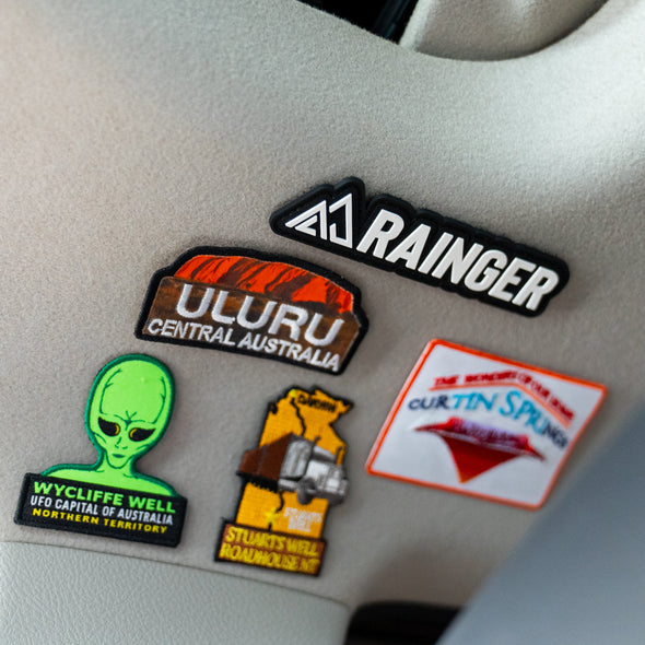 Rainger - Premium 3D Velcro-Backed Rubber Logo Patch (110mm x 20mm)