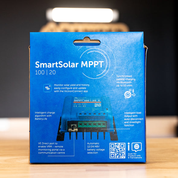 Victron 100/20 MPPT SmartSolar Charge Controller - Regulate your Solar - Upto 100V Input - 20A Charge Output