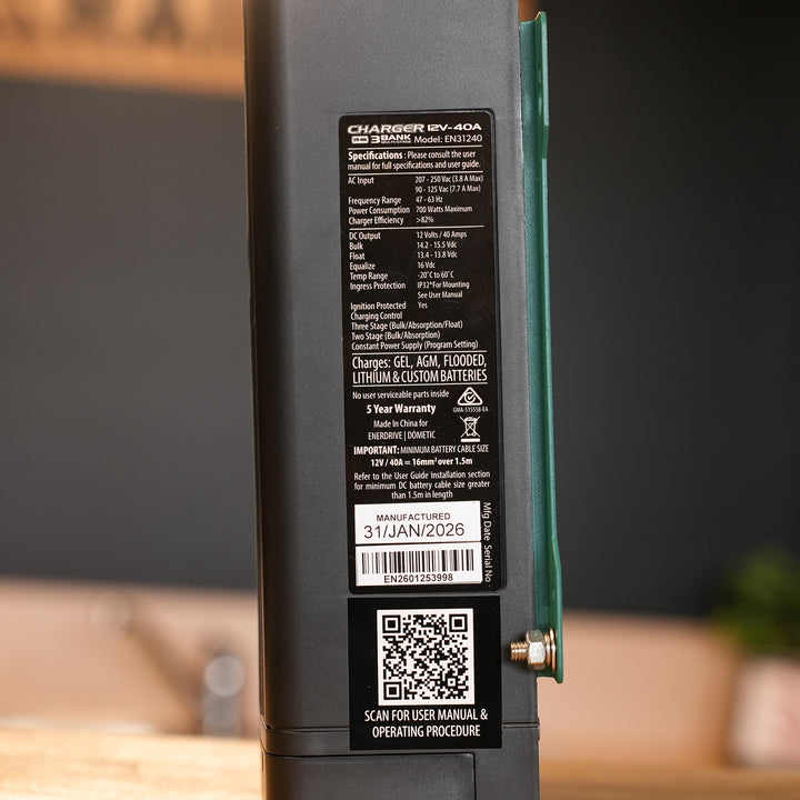Enerdrive ePOWER 12V 40A AC Battery Charger - EN31240