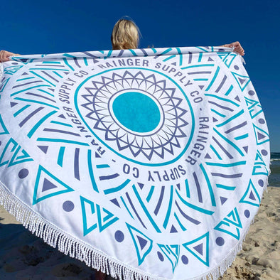 Rainger Sand Free XL Round Beach Towel 170CM