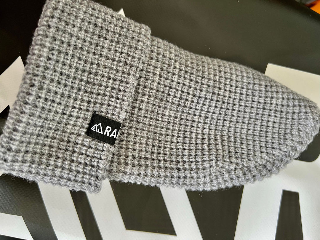 Rainger Cool Grey Waffle Knit Beanie alternative view