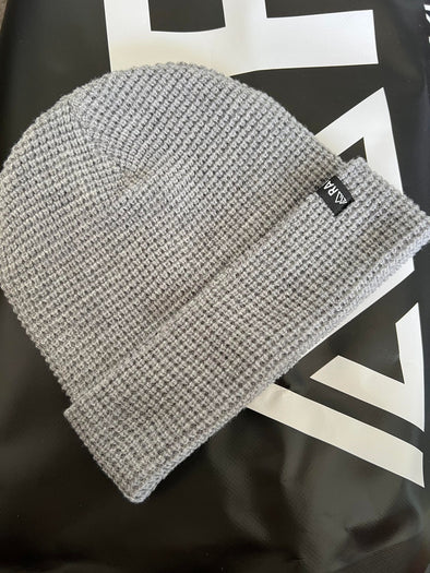 Cool Grey Waffle Knit Beanie